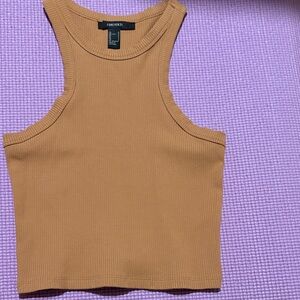 Forever 21 Camel Ribbed Tank Top